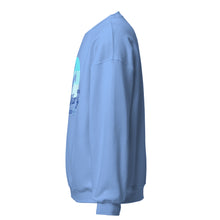 Load image into Gallery viewer, Carolina Blue Mary on a Donkey crewneck sweatshirt, left view