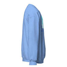 Load image into Gallery viewer, Carolina Blue Mary on a Donkey crewneck sweatshirt, right view
