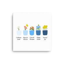 Load image into Gallery viewer, Glorious Mysteries Virtue Pots - canvas
