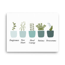 Load image into Gallery viewer, Sorrowful Mysteries Virtue Pots - canvas