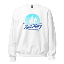 Load image into Gallery viewer, White Mary on a Donkey crewneck sweatshirt, front view
