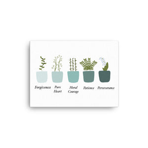 Sorrowful Mysteries Virtue Pots - canvas