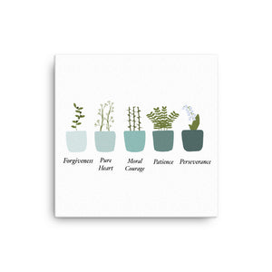 Sorrowful Mysteries Virtue Pots - canvas