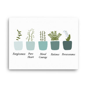 Sorrowful Mysteries Virtue Pots - canvas