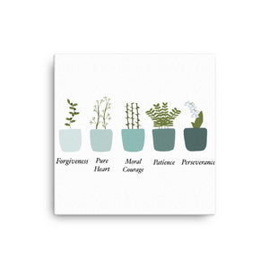 Sorrowful Mysteries Virtue Pots - canvas
